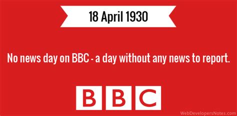 april 18 1930 bbc|day without news 1930.